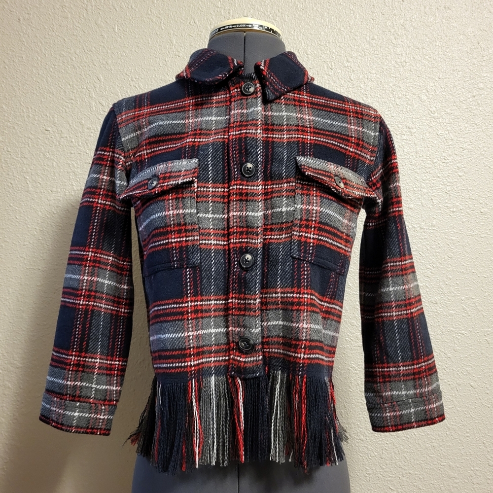 Freshman Black/Gray/Red/White Plaid Jacket Size M(8/10)